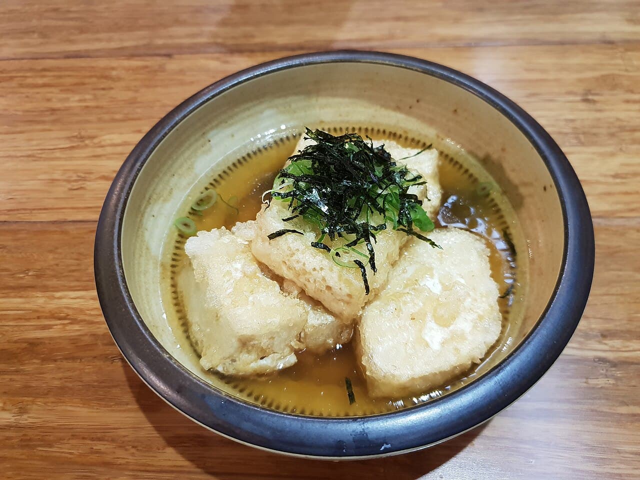 Source photograph of Agedashi tofu