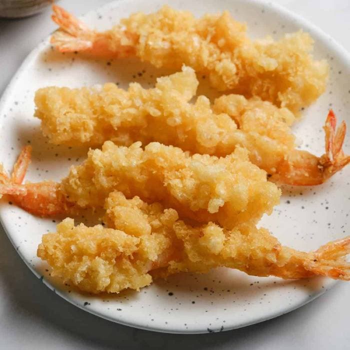 Source photograph of Ebi tempura