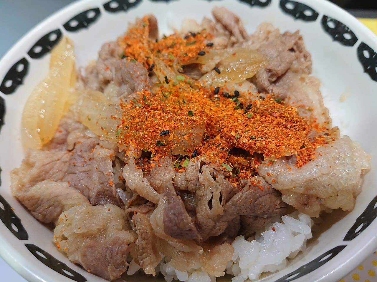 Source photograph of Gyudon