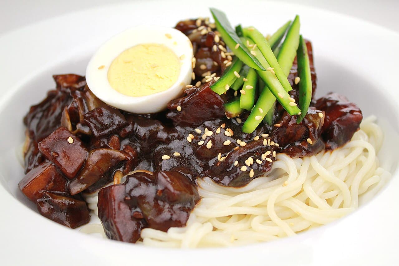 Source photograph of Jajangmyeon
