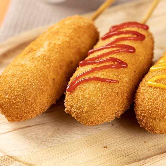Source photograph of Korean corn dog