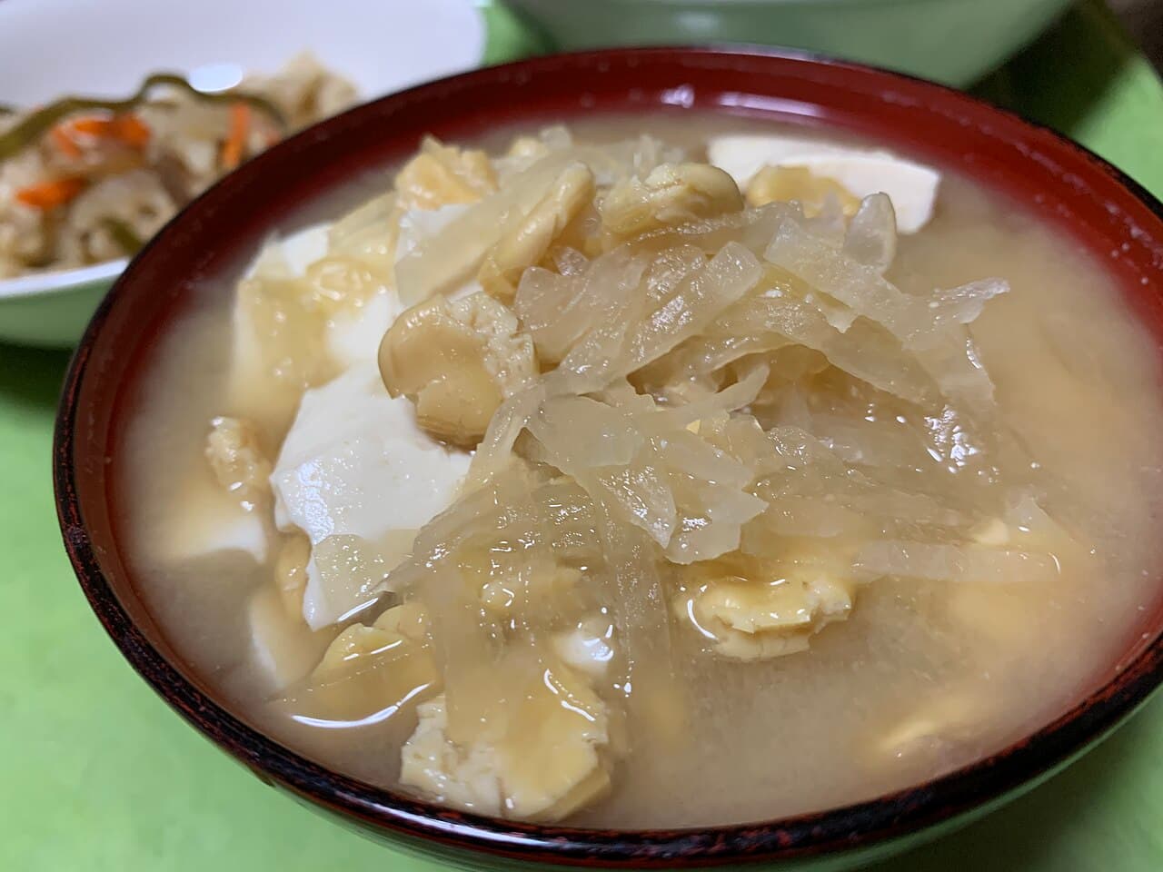 Source photograph of Miso soup