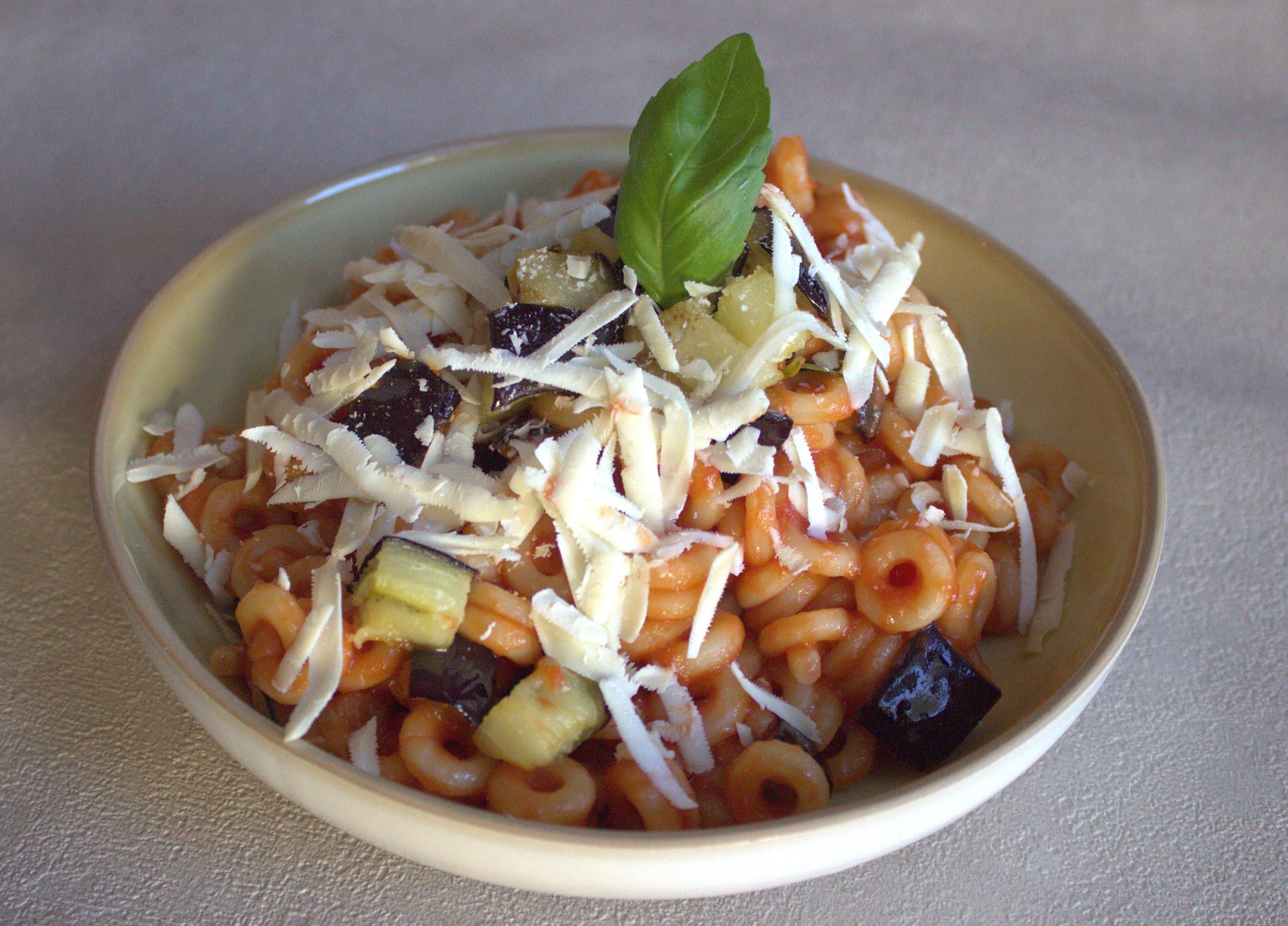 Source photograph of Pasta alla Norma