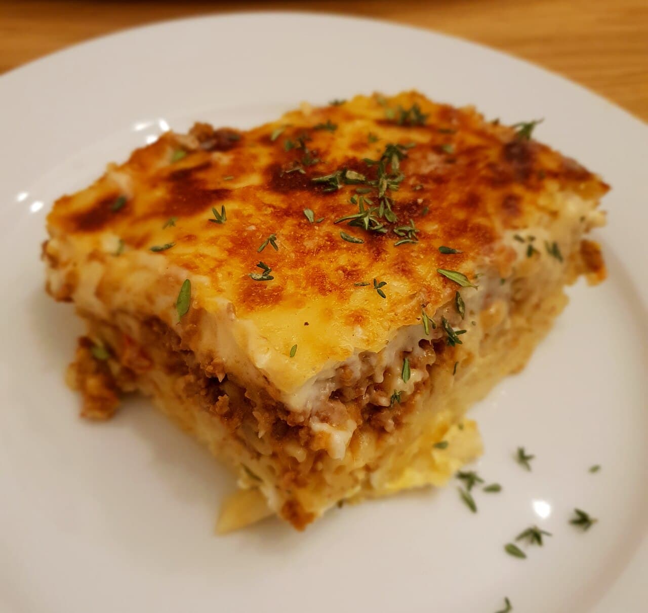 Source photograph of Pastitsio