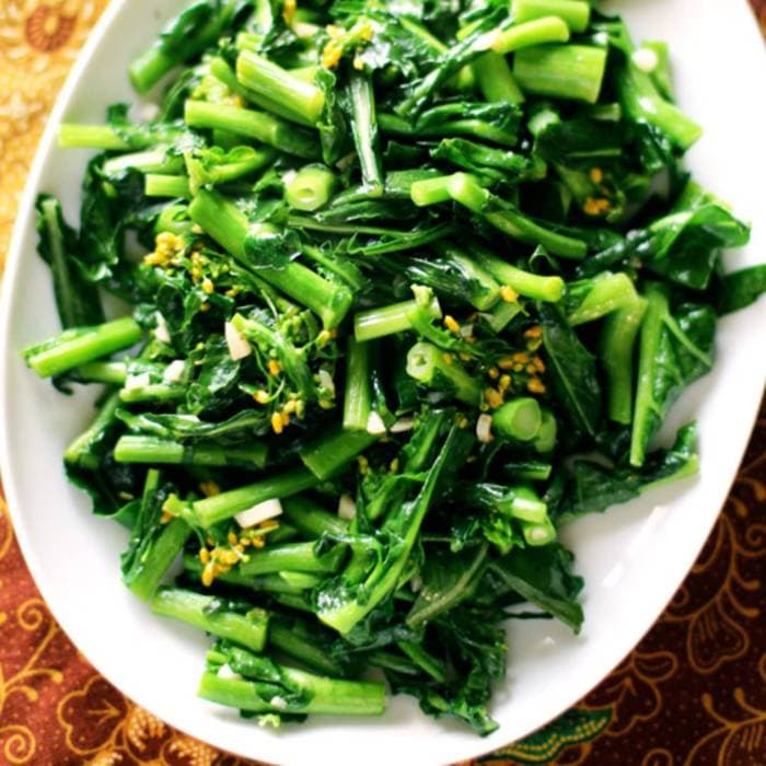 Source photograph of Stir-fried greens
