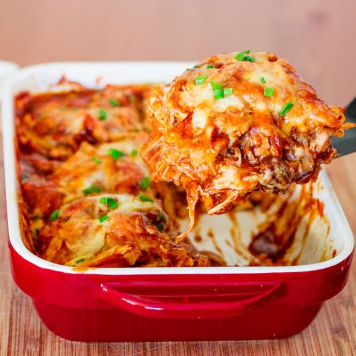 Source photograph of Chicken Enchilada Casserole