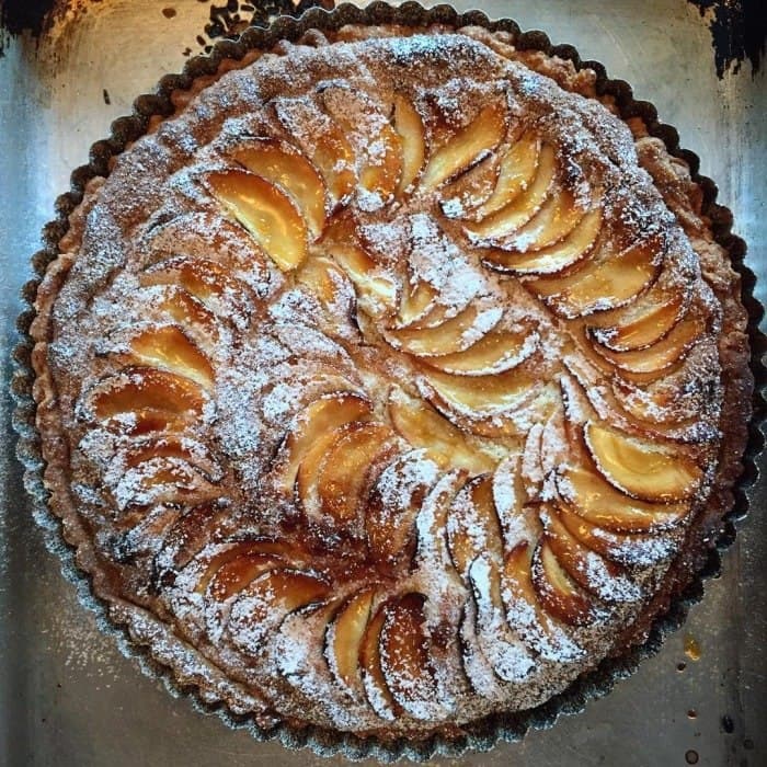 Source photograph of Apple Frangipan Tart