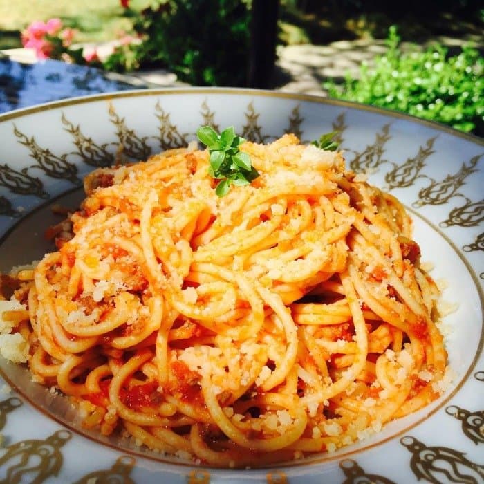 Source photograph of Spaghetti Bolognese
