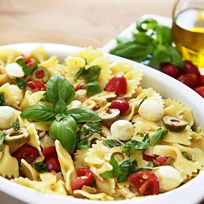 Source photograph of Mediterranean Pasta Salad