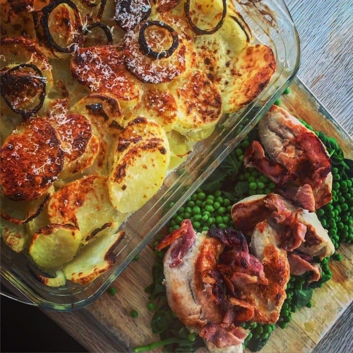 Source photograph of Potato Gratin with Chicken
