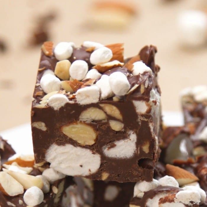 Source photograph of Rocky Road Fudge