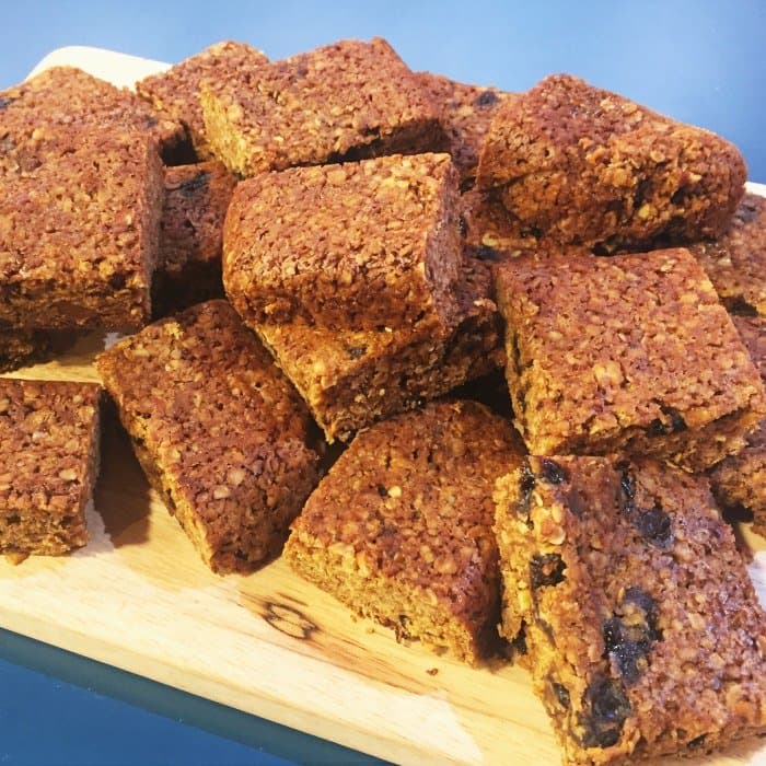 Source photograph of Christmas Pudding Flapjack