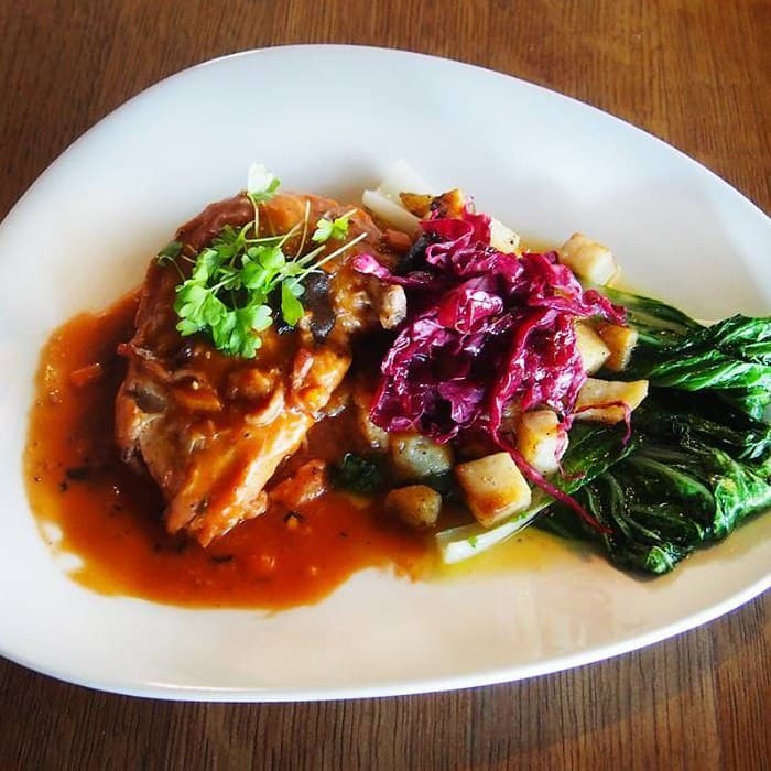 Source photograph of Coq au vin