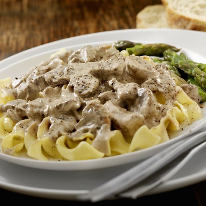 Source photograph of Beef stroganoff