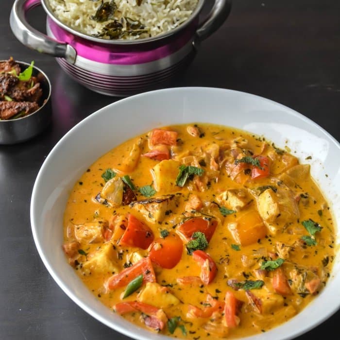 Source photograph of Matar Paneer