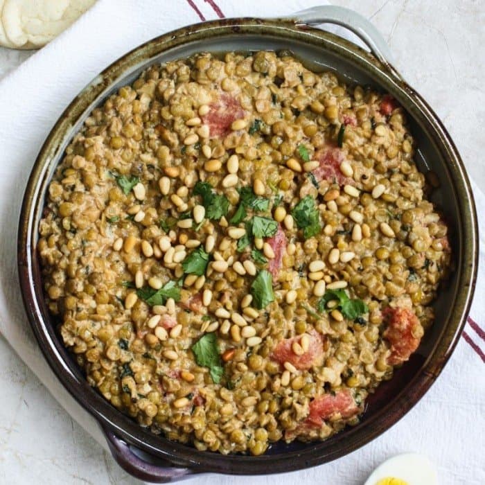 Source photograph of Tahini Lentils