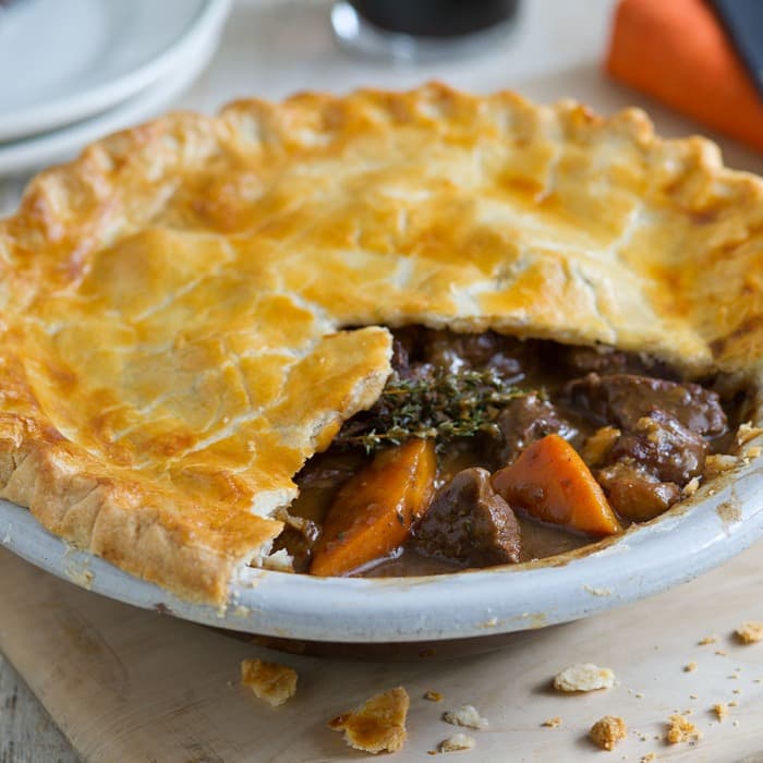 Source photograph of Beef and Mustard Pie