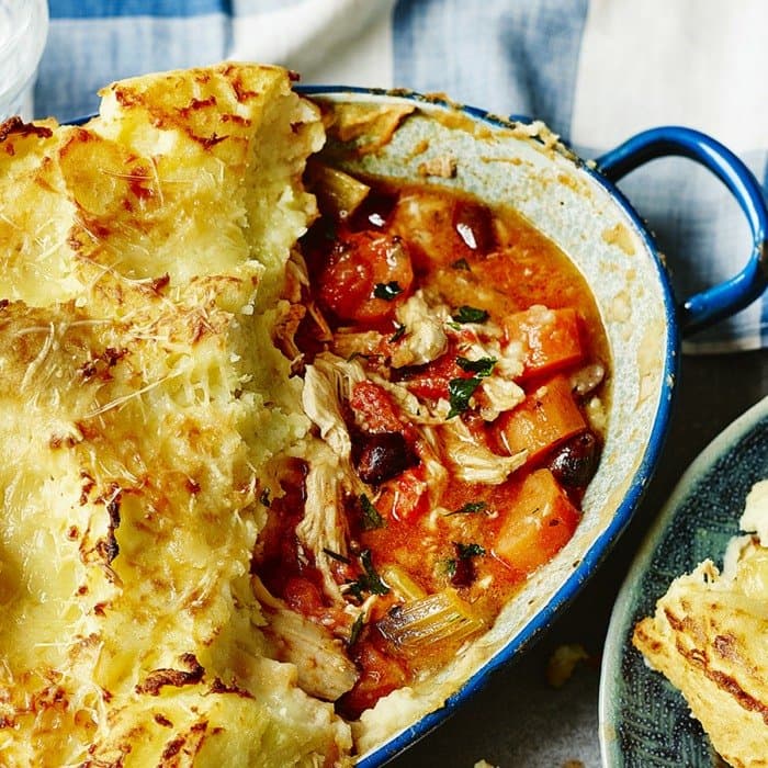 Source photograph of Chicken Parmentier