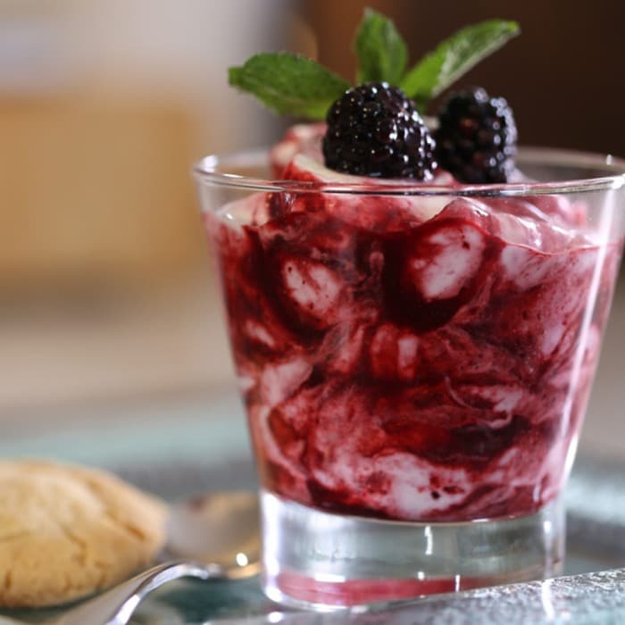 Source photograph of Blackberry Fool