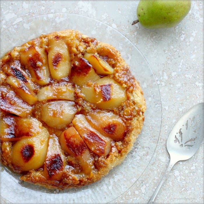 Source photograph of Pear Tarte Tatin