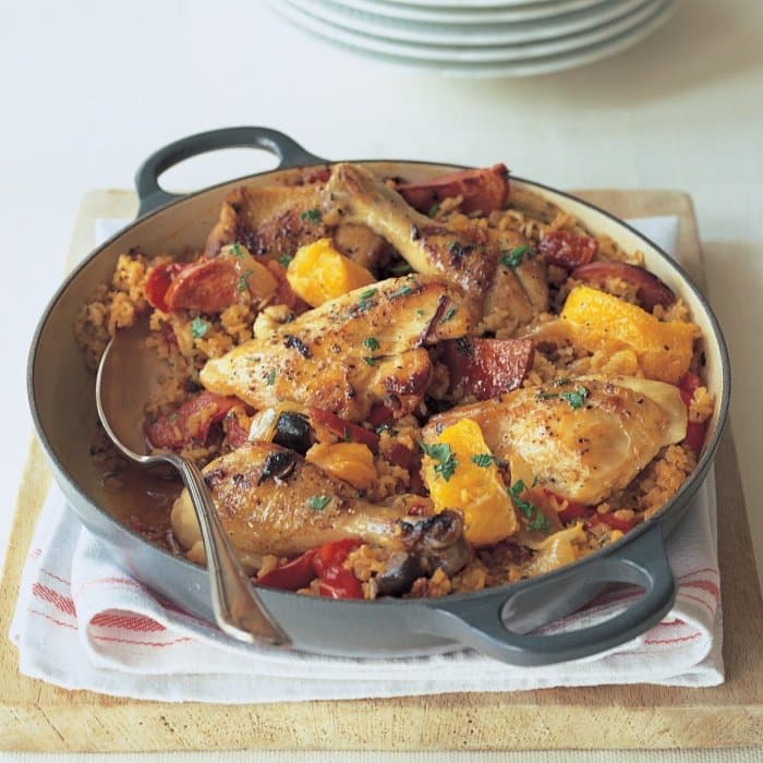 Source photograph of Chicken Basquaise