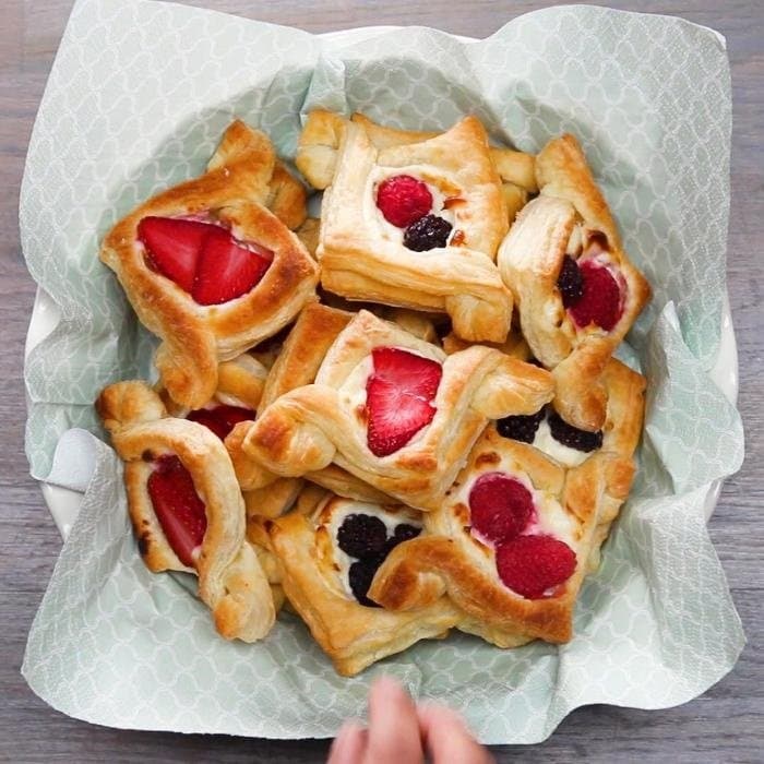 Source photograph of Fruit and Cream Cheese Breakfast Pastries