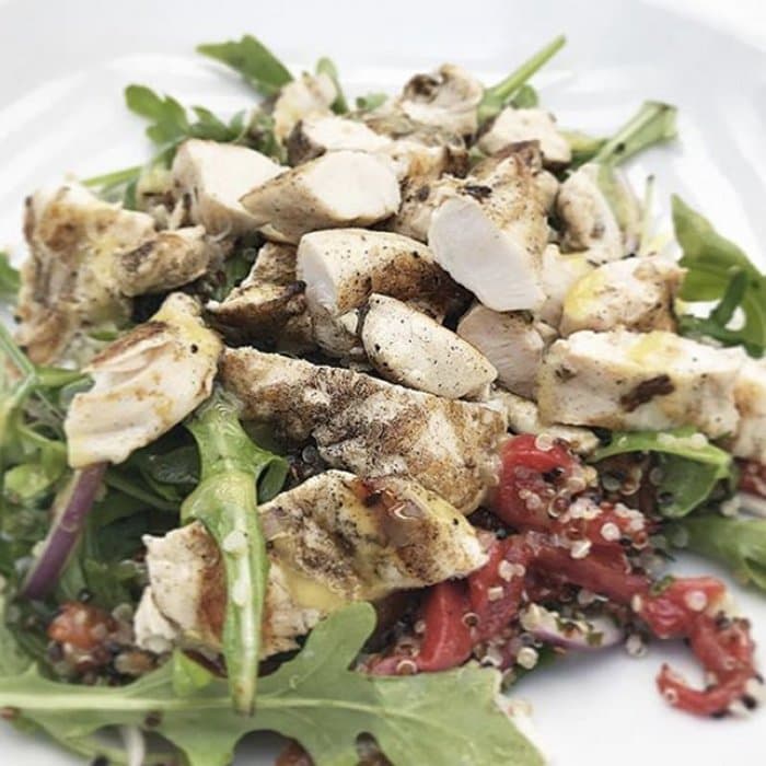Source photograph of Chicken Quinoa Greek Salad