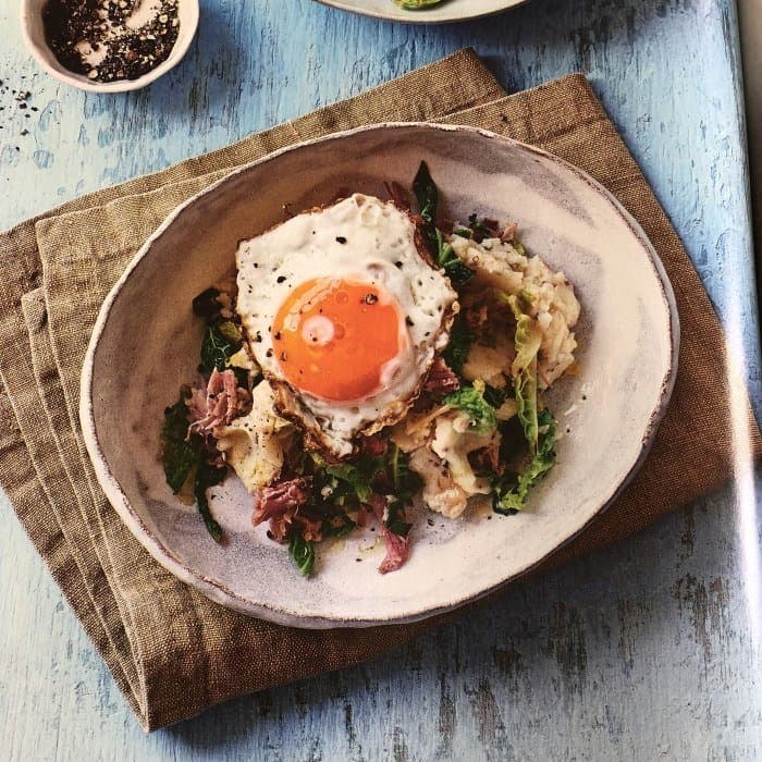 Source photograph of Ham hock colcannon