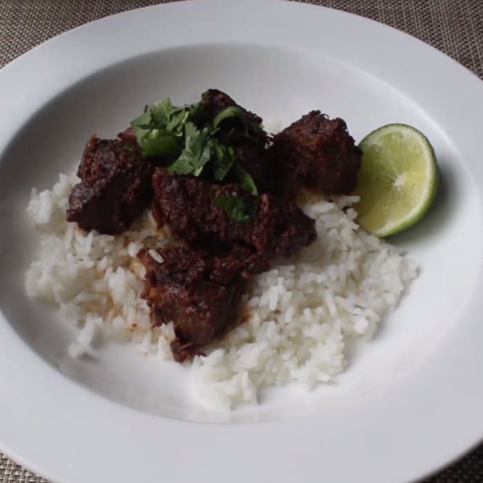 Source photograph of Beef Rendang
