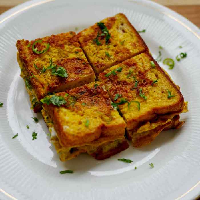 Source photograph of Bread omelette