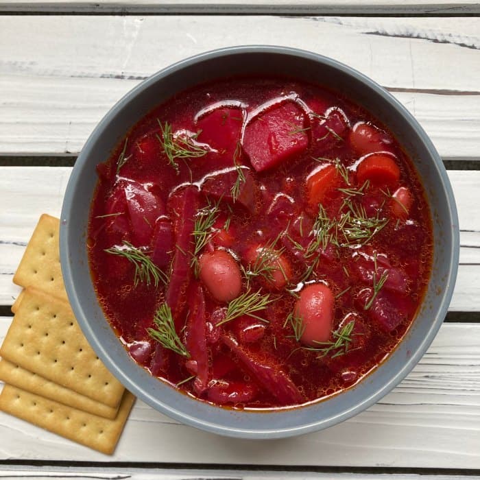 Source photograph of Beetroot Soup (Borscht)