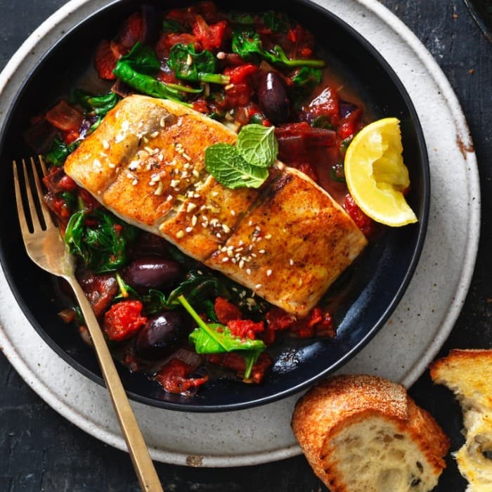 Source photograph of Barramundi with Moroccan spices