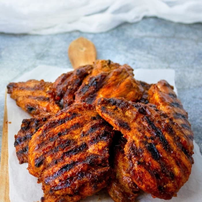 Source photograph of Spiced smoky barbecued chicken