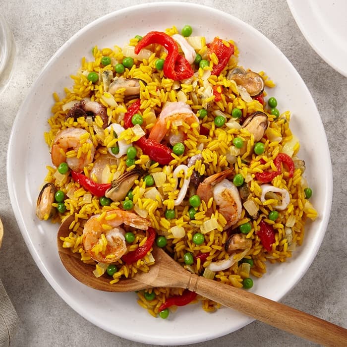 Source photograph of Seafood rice