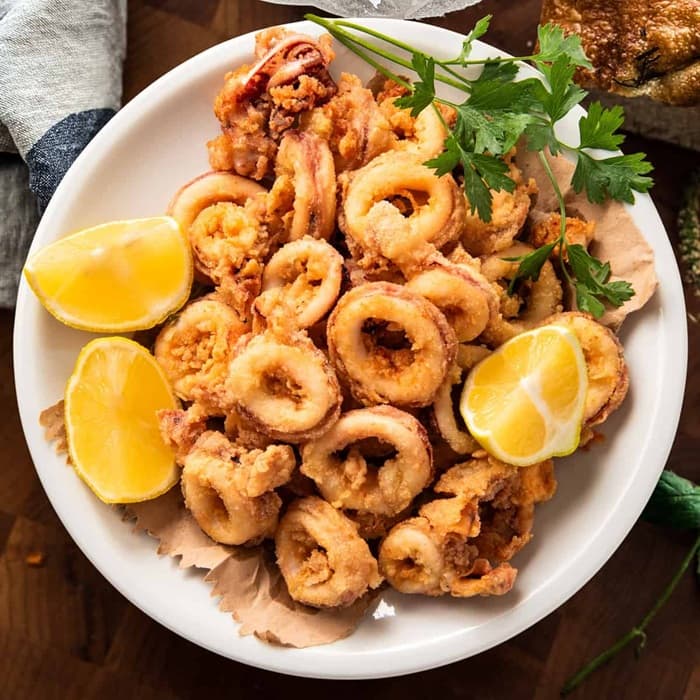 Source photograph of Fried calamari