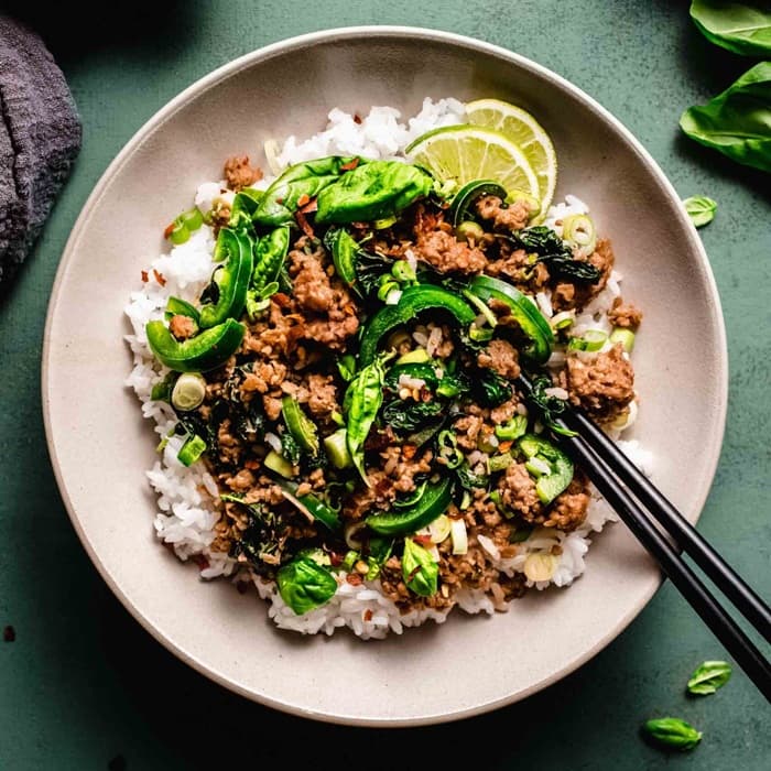 Source photograph of Thai beef stir-fry