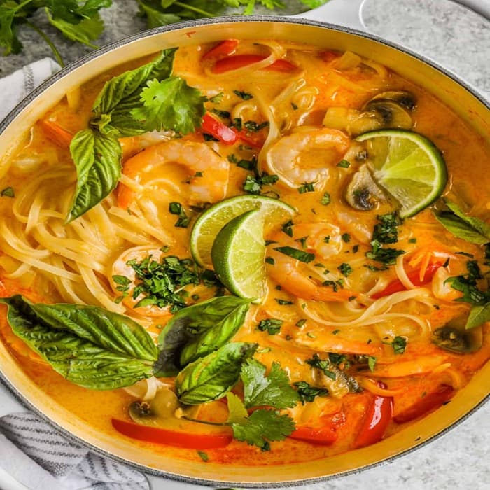 Source photograph of Thai coconut & veg broth
