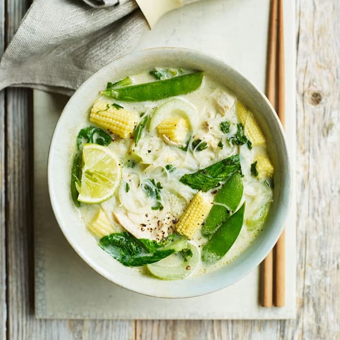 Source photograph of Thai green chicken soup