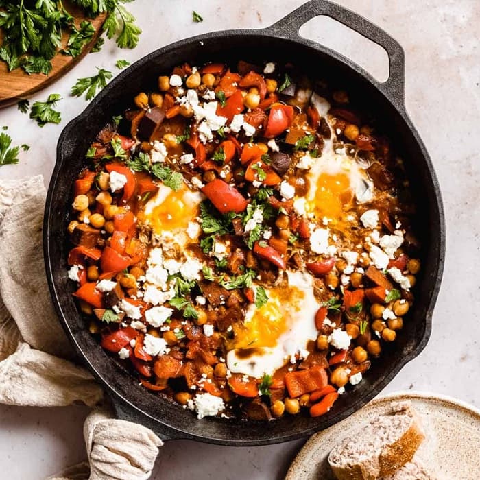 Source photograph of Vegetarian Shakshuka