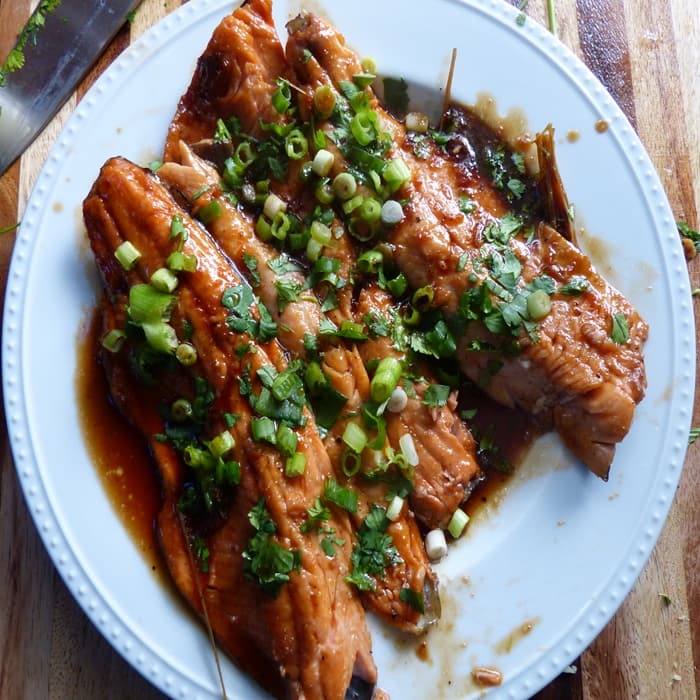 Source photograph of Vietnamese caramel trout