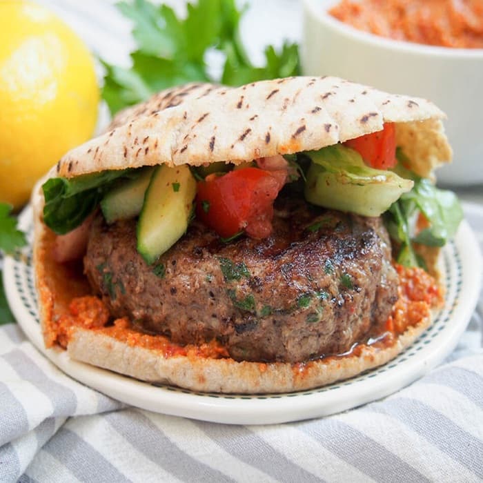 Source photograph of kofta burgers