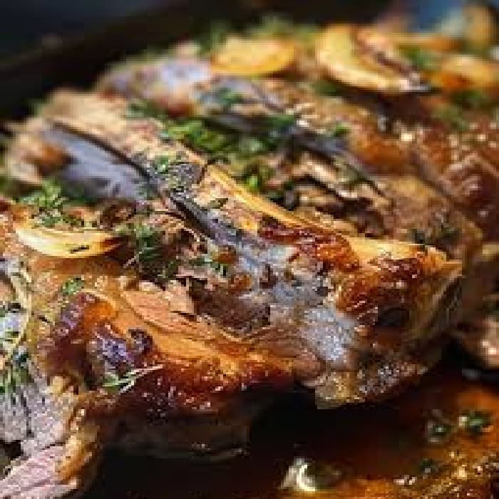 Source photograph of Slow-roast lamb with cinnamon, fennel & citrus