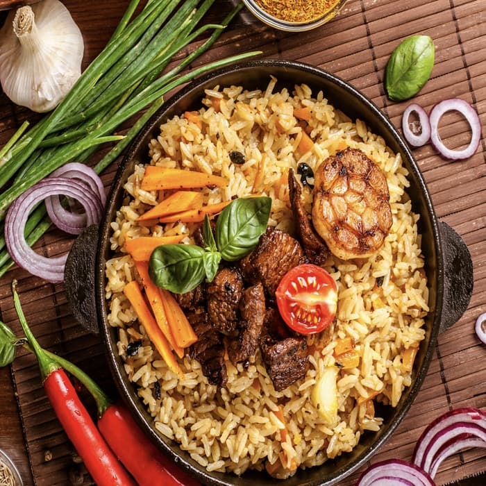 Source photograph of Turkish lamb pilau