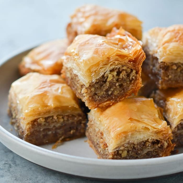 Source photograph of Baklava with spiced nuts, ricotta & chocolate