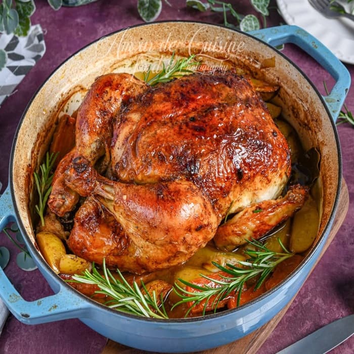 Source photograph of Poulet Roti a l'Algerienne (Algerian Roast Chicken)