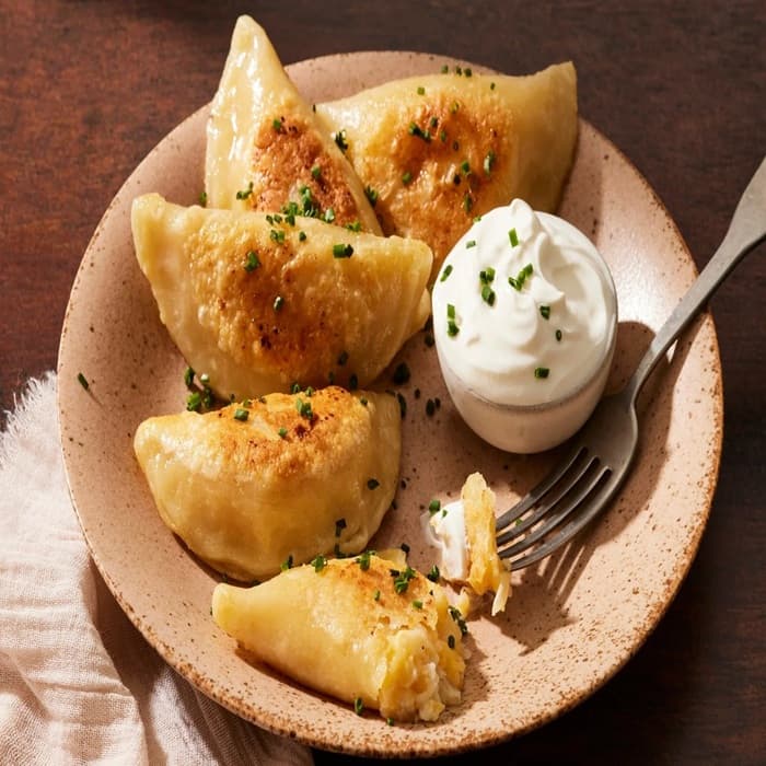 Source photograph of Sauerkraut pierogi