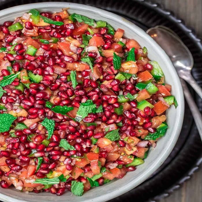 Source photograph of Pomegranate salad