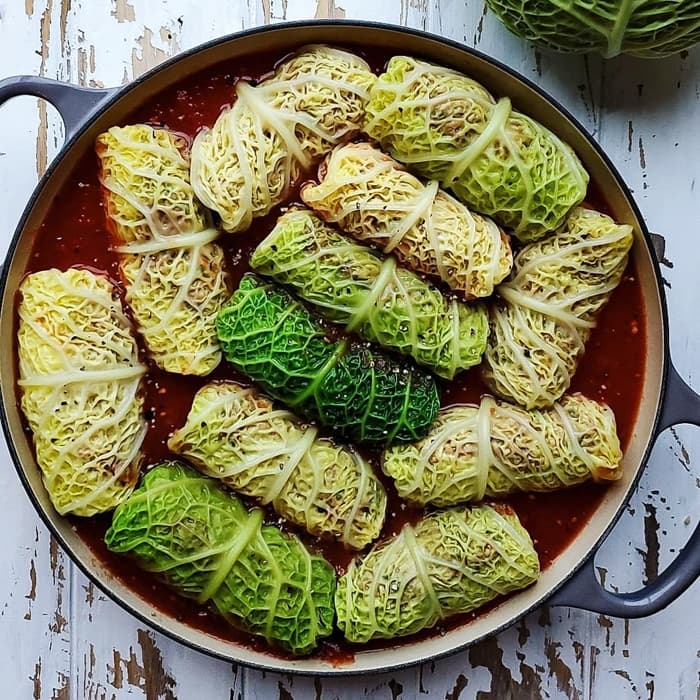 Source photograph of Braised stuffed cabbage