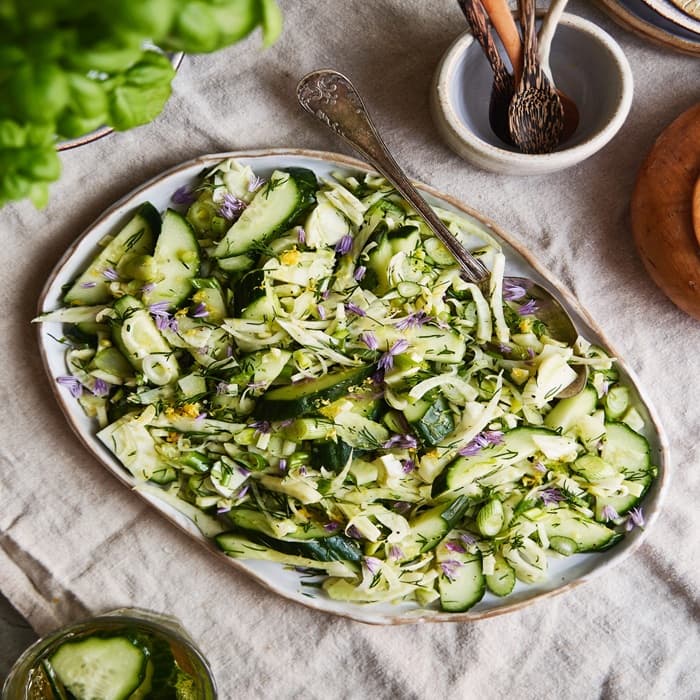 Source photograph of Cucumber & fennel salad