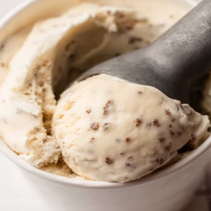 Source photograph of Grape Nut Ice Cream. Not official I Want Some Food pixel artwork.